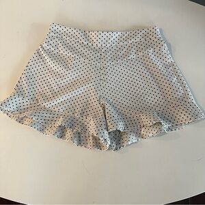 Polka‎ Dot Ruffle Hem Women's Shorts